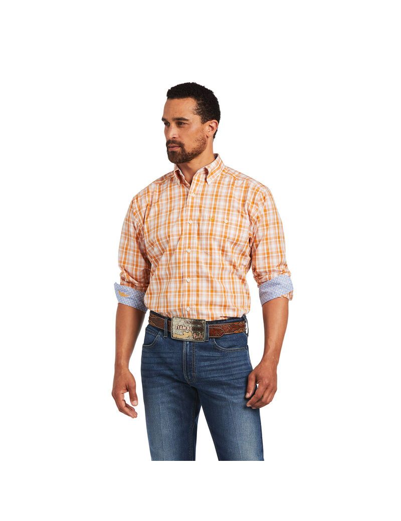 Ariat Relentless Velocity Stretch Classic Fit Shirt Golden Oak | QGCHNR-796