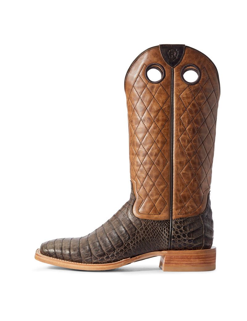 Ariat Relentless Winner's Circle Western Boot Chocolate Caiman Belly | KOGFTS-925