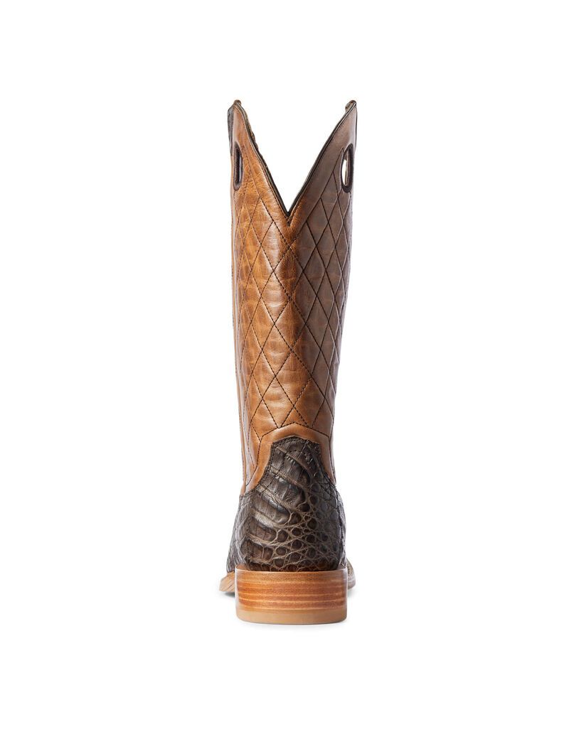 Ariat Relentless Winner's Circle Western Boot Chocolate Caiman Belly | KOGFTS-925