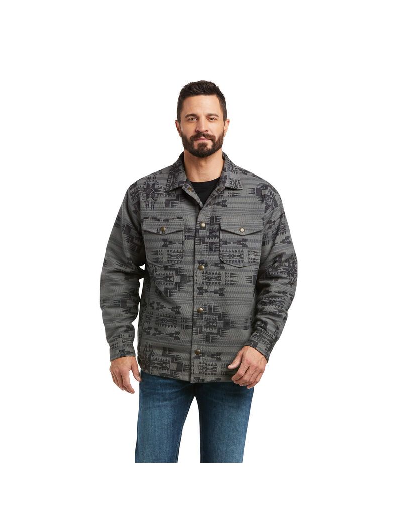 Ariat Retro Halderman Insulated Shirt Jacket Dark Shadow | WAXCKQ-412