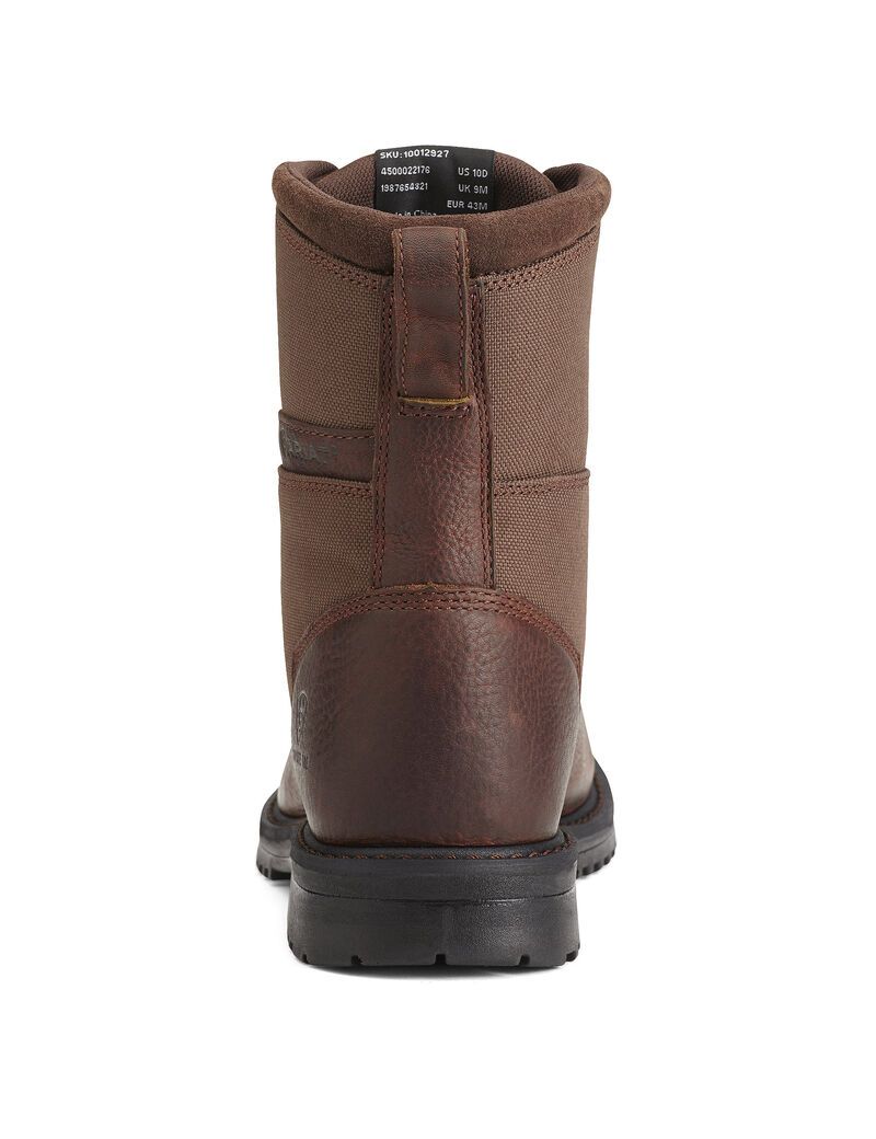 Ariat RigTek 8' Wide Square Toe Composite Toe Work Boot Oiled Brown | OALXPH-983