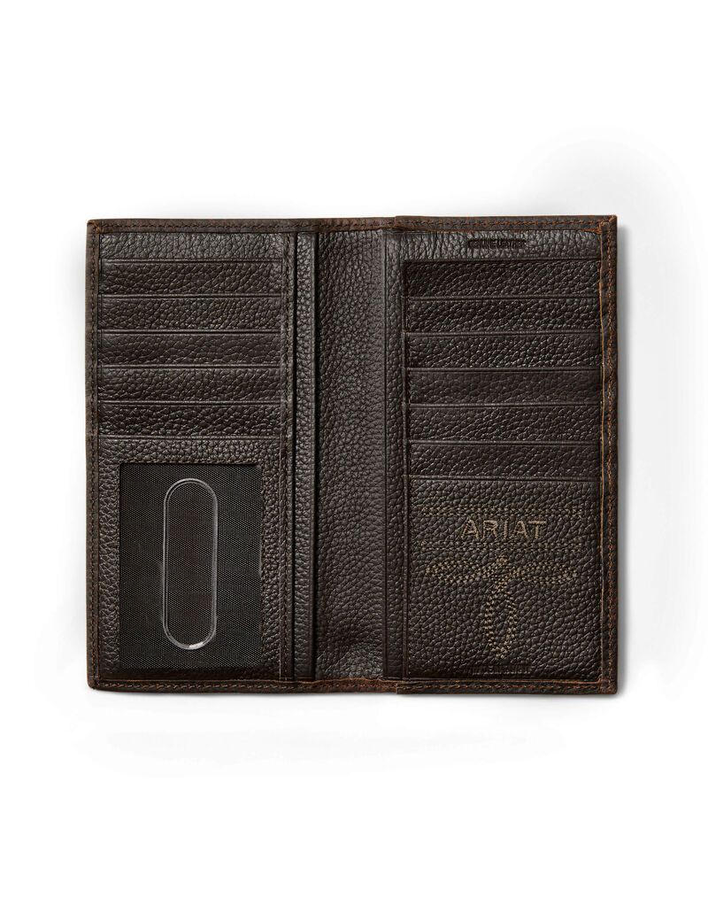 Ariat Rodeo Wallet Stacked Logo Brown Rowdy | NSOGZM-153