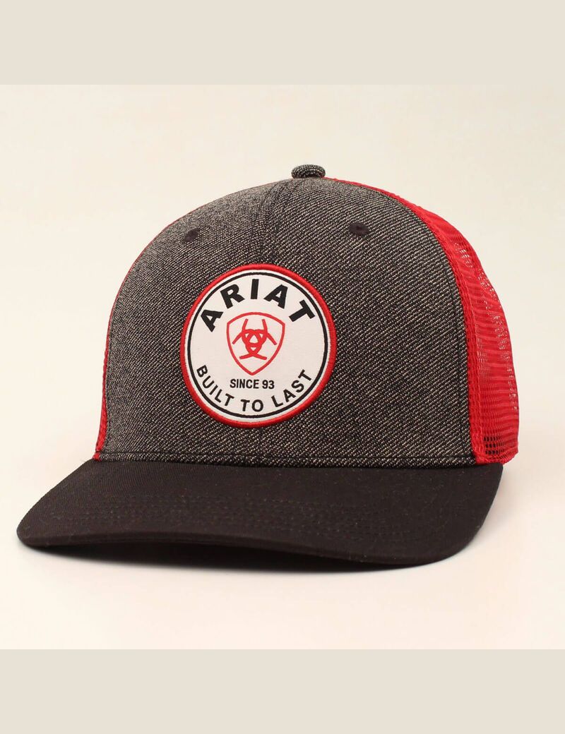 Ariat Round Logo Patch Cap Gray | HGDUYN-592