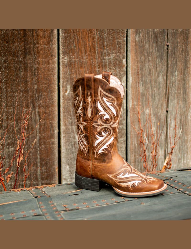 Ariat Round Up Bliss Western Boot Sassy Brown | VWCXDI-571