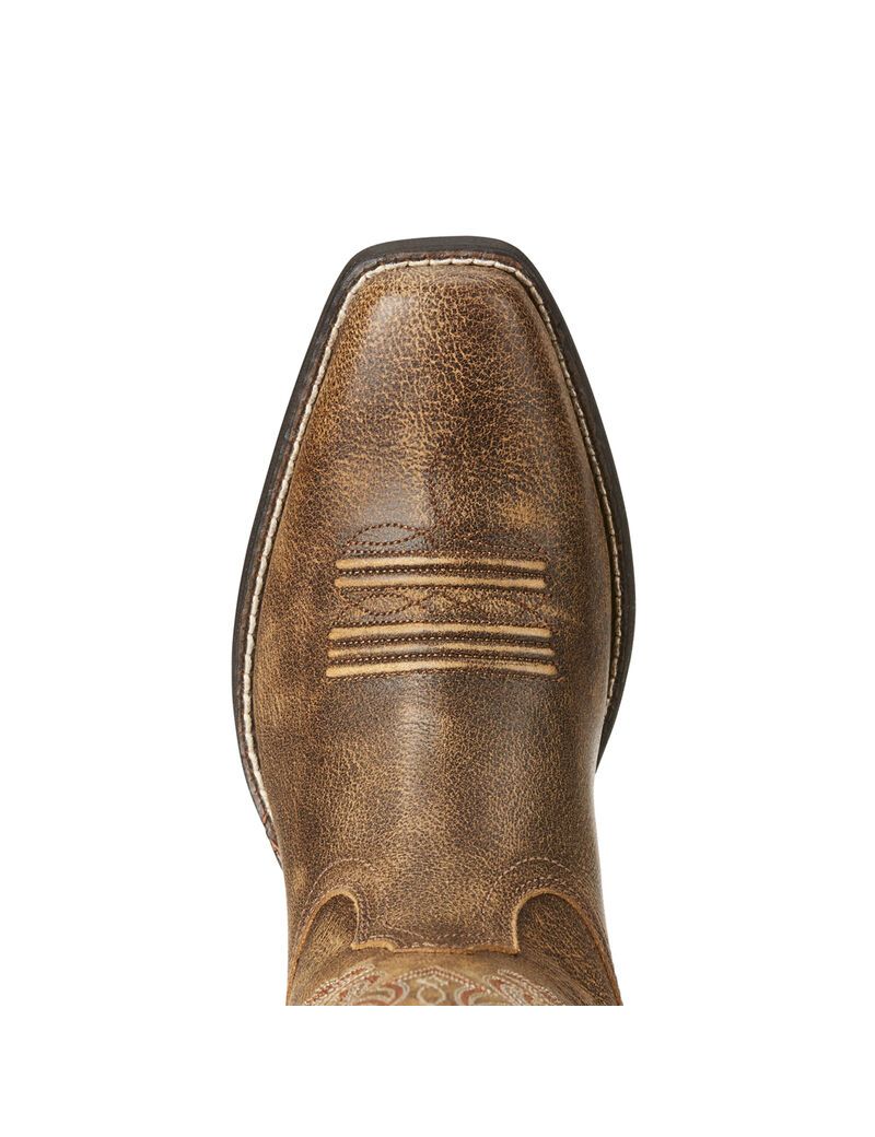 Ariat Round Up Square Toe Western Boot Vintage Bomber | IQXDVP-493