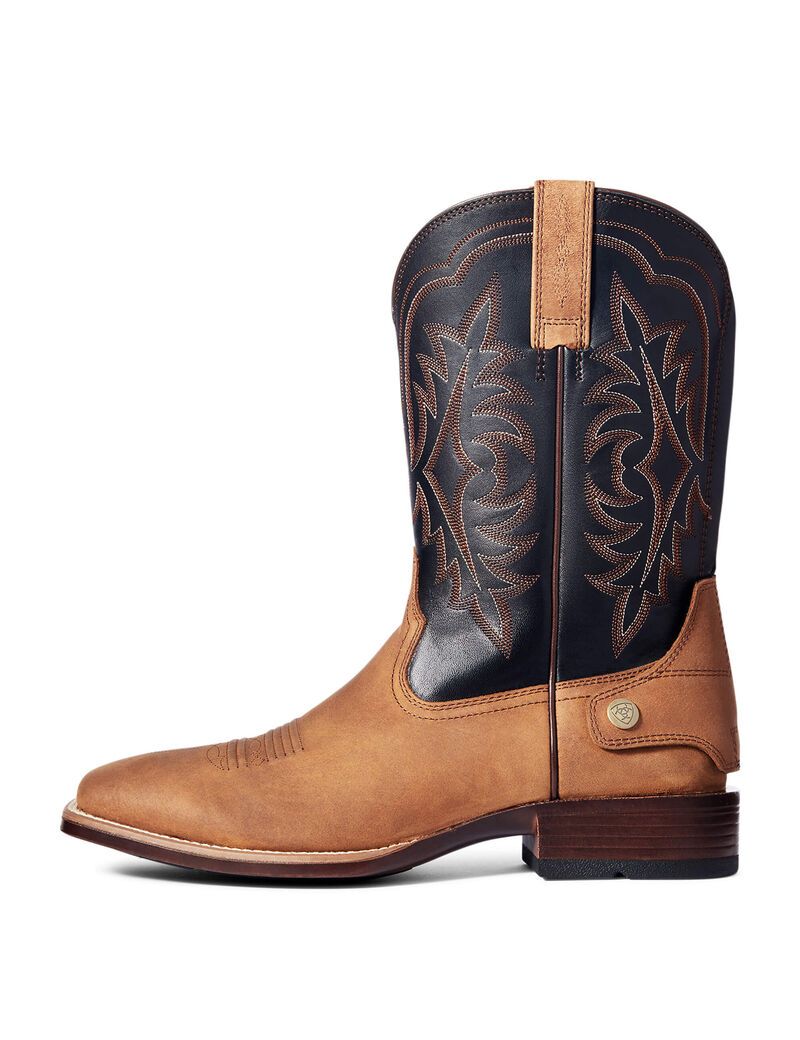 Ariat Ryden Ultra EZ Zip Western Boot Status Brown | AQGRVK-348