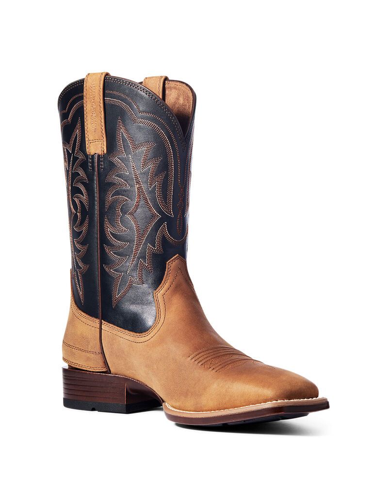 Ariat Ryden Ultra EZ Zip Western Boot Status Brown | AQGRVK-348