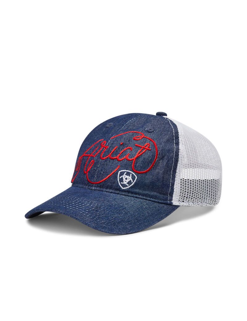 Ariat Script Shield Cap Blue | YOGPIB-637