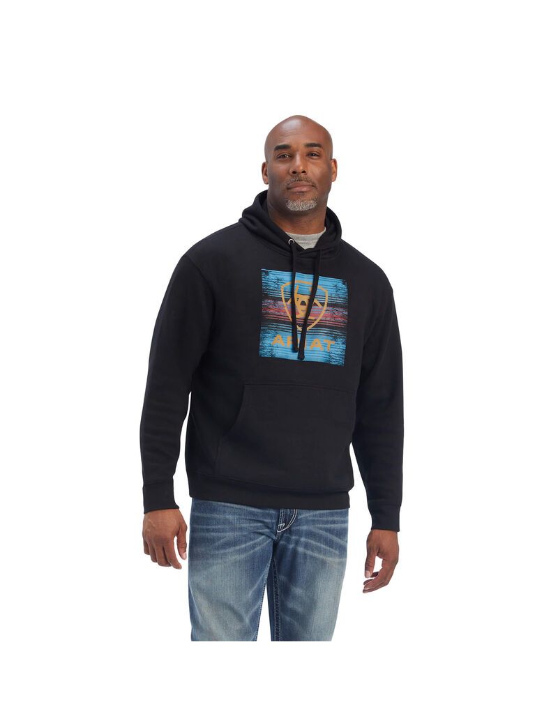 Ariat Serape Block Sweatshirt Black | WMCLVJ-605