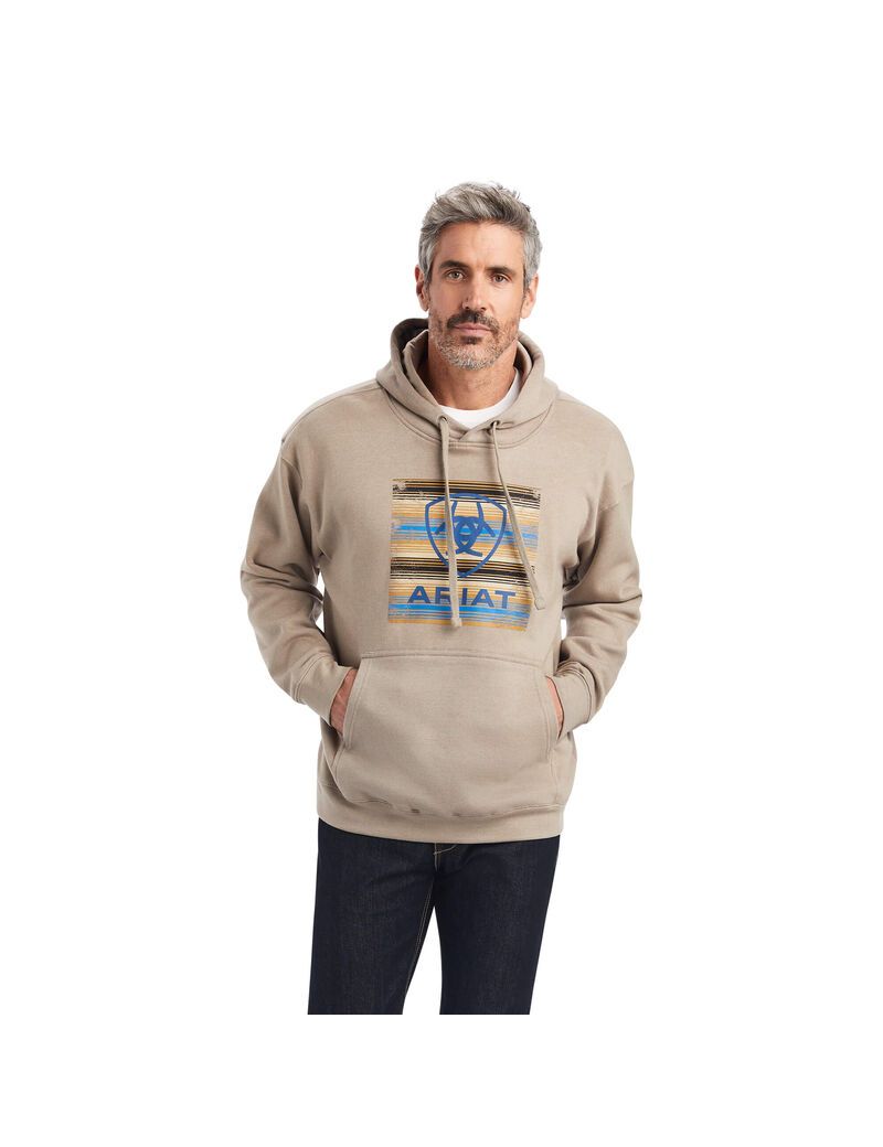 Ariat Serape Block Sweatshirt Brindle Heather | TIBHRS-420