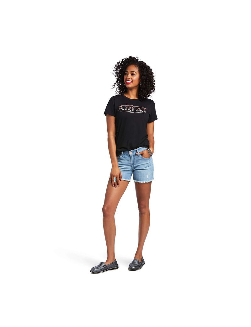 Ariat Serape Style T-Shirt Black | GZXJWD-308