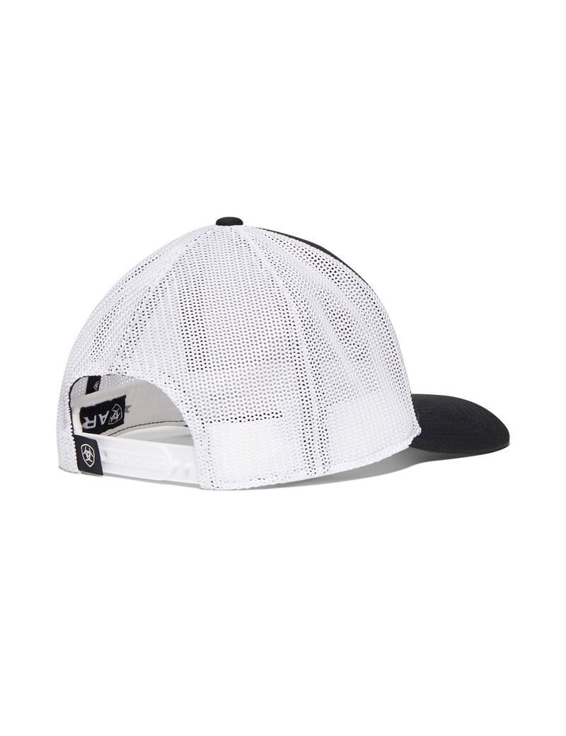 Ariat Shield Logo Cap Black/ White | UJMSIH-219