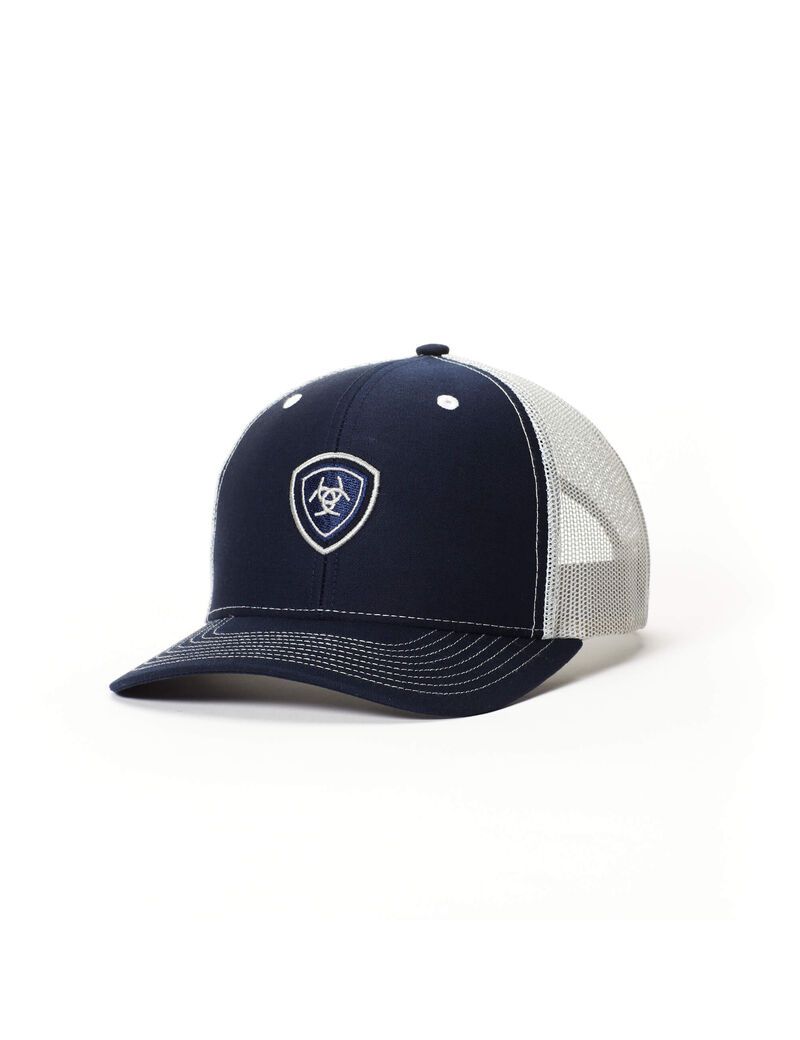 Ariat Shield Snapback Hat Navy | VYDHRK-489