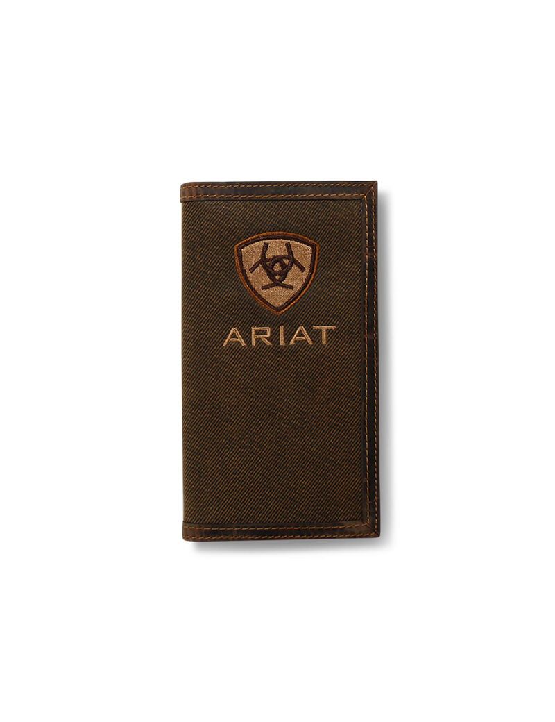 Ariat Shield fabric rodeo wallet Brown | NMFQRZ-568