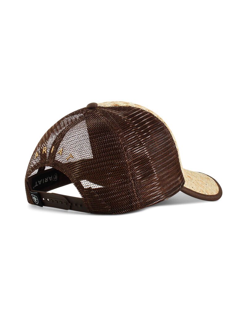 Ariat Shield patch natural weave cap Tan | RLEVGZ-642