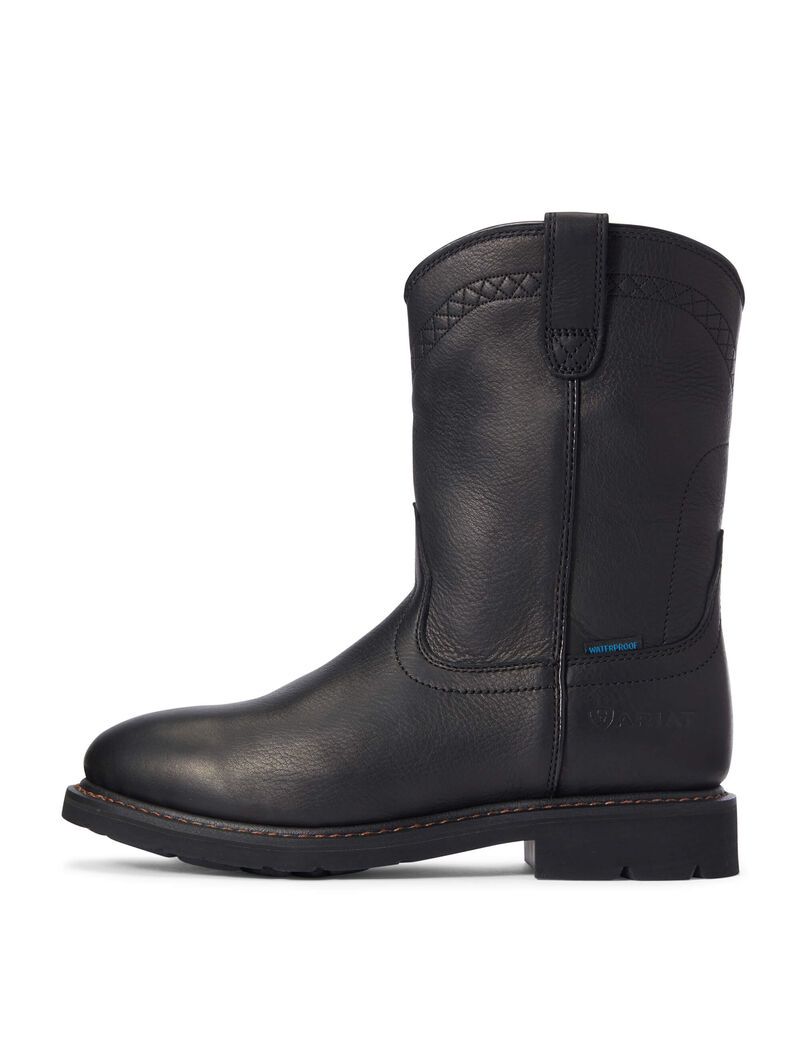 Ariat Sierra Waterproof Work Boot Black | DCGMTH-923