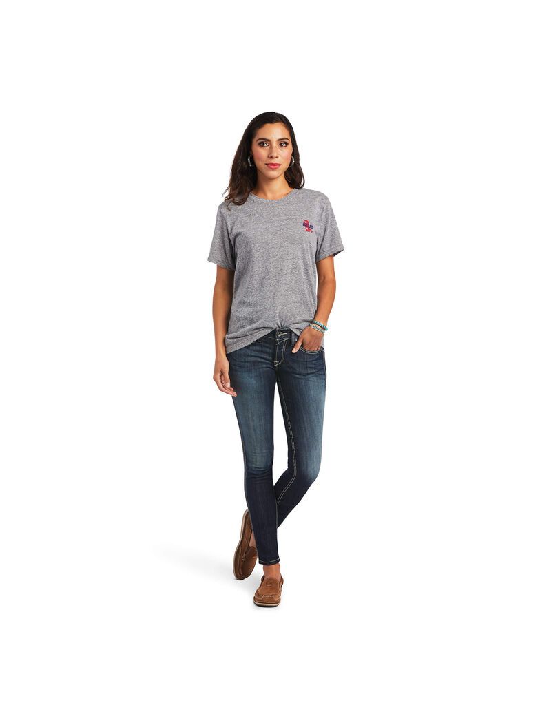 Ariat Singing the Blues Tee Charcoal Gray | RHFTLM-281