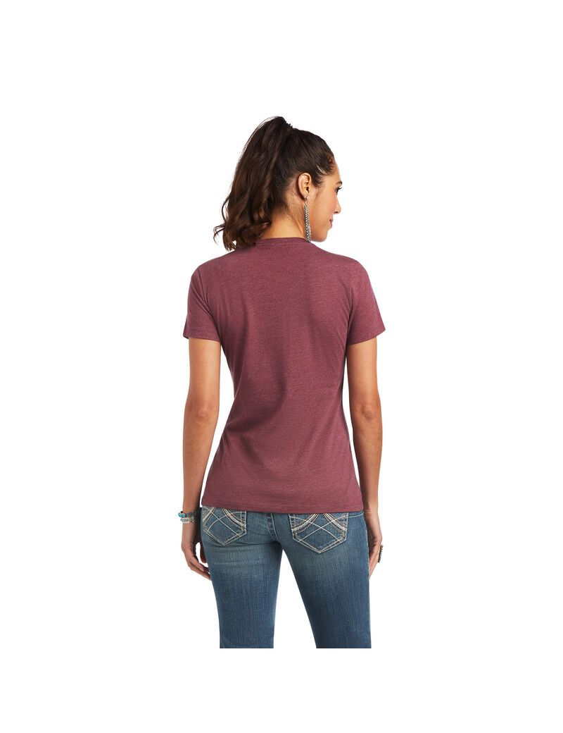 Ariat Sol T-Shirt Burgundy Heather | MNAKJI-728