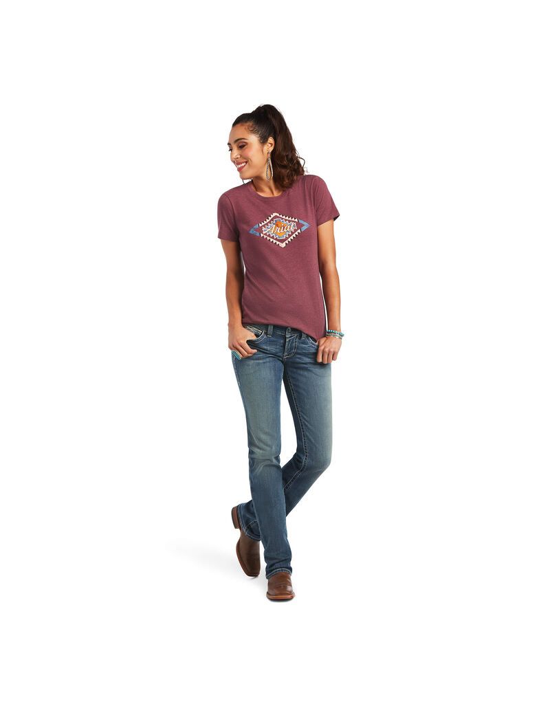 Ariat Sol T-Shirt Burgundy Heather | MNAKJI-728