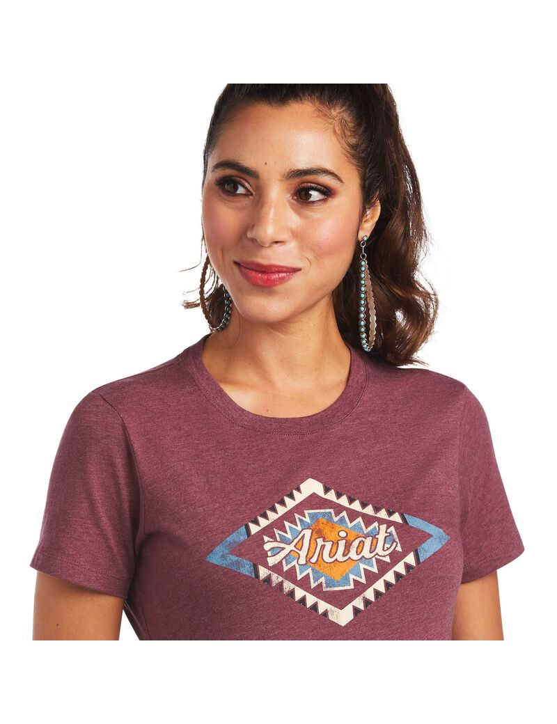 Ariat Sol T-Shirt Burgundy Heather | MNAKJI-728