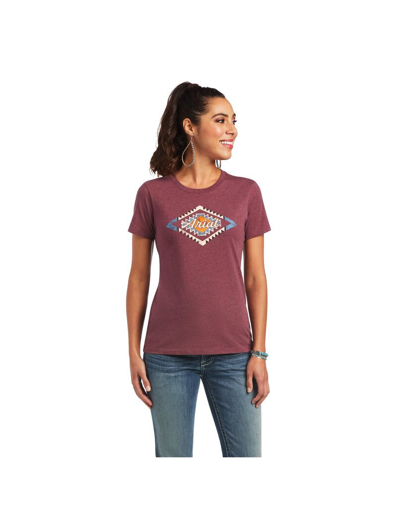 Ariat Sol T-Shirt Burgundy Heather | MNAKJI-728