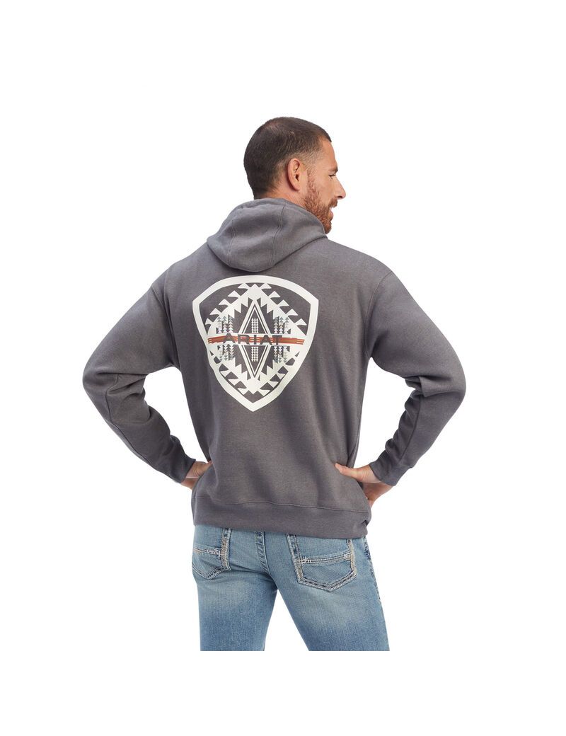 Ariat Southwest Shield Sweatshirt Charcoal Heather | REKSPI-702