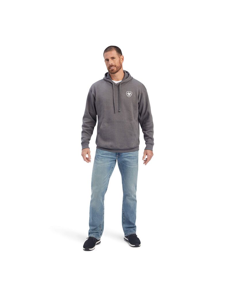 Ariat Southwest Shield Sweatshirt Charcoal Heather | REKSPI-702