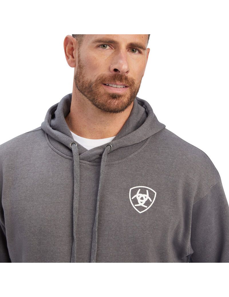 Ariat Southwest Shield Sweatshirt Charcoal Heather | REKSPI-702