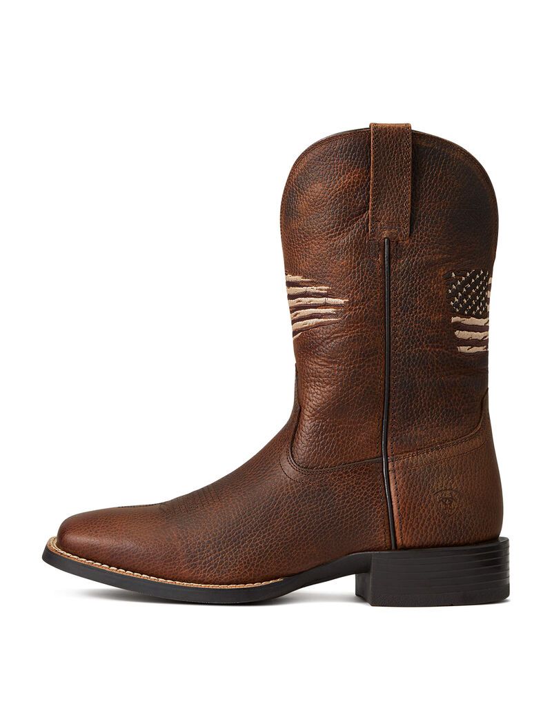 Ariat Sport All Country Western Boot Cliff Brown | RAEZSU-740