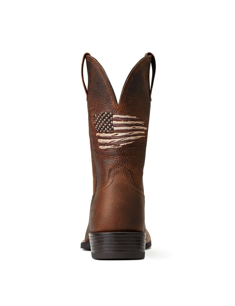 Ariat Sport All Country Western Boot Cliff Brown | RAEZSU-740