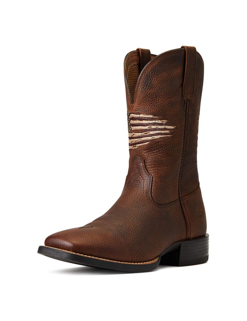 Ariat Sport All Country Western Boot Cliff Brown | RAEZSU-740