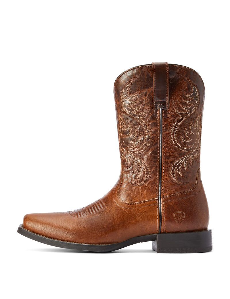 Ariat Sport Boss Man Western Boot Rich Cognac | MZXAGH-726