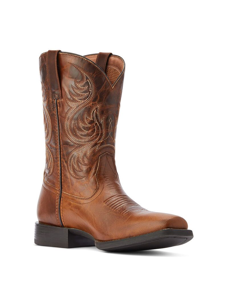 Ariat Sport Boss Man Western Boot Rich Cognac | MZXAGH-726