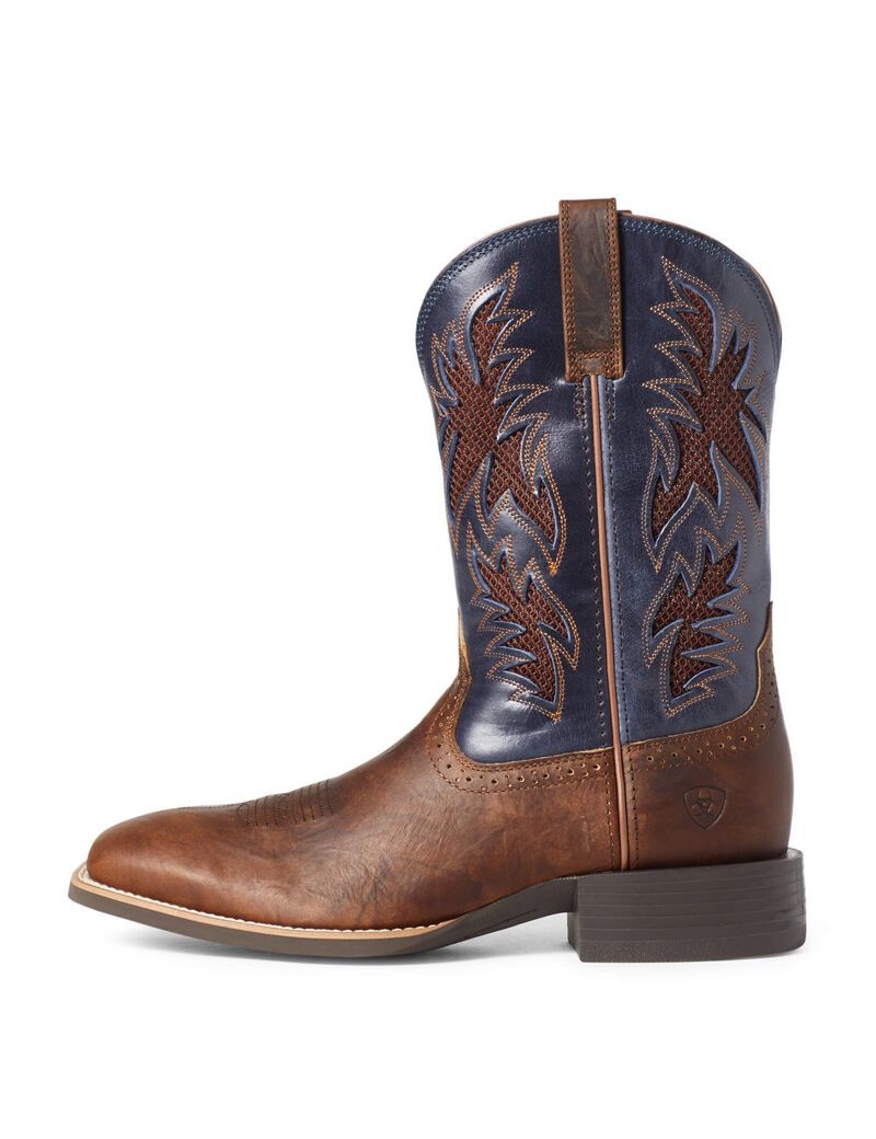 Ariat Sport Cool VentTEK Western Boot Bar Top Brown | PUBRFO-742