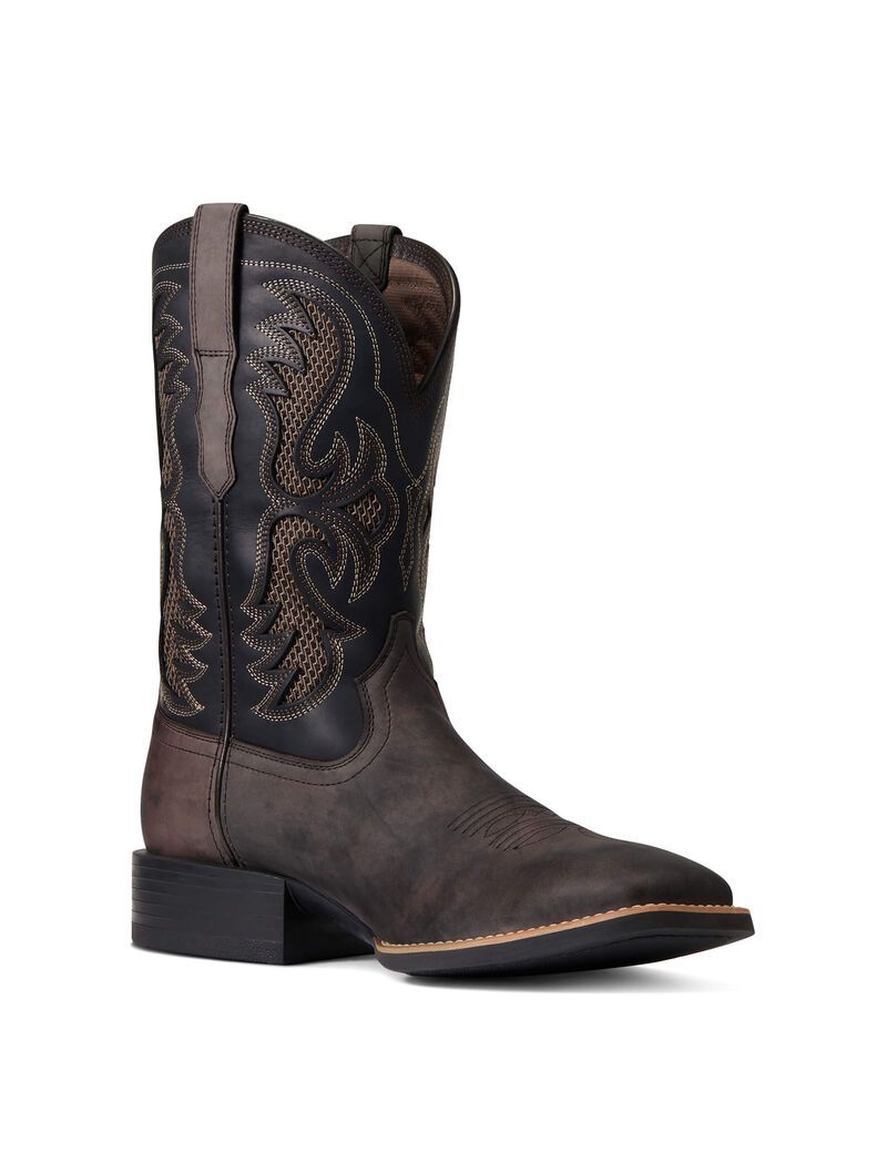 Ariat Sport Fresco VentTEK Western Boot Herd Brown | XKYCFG-637