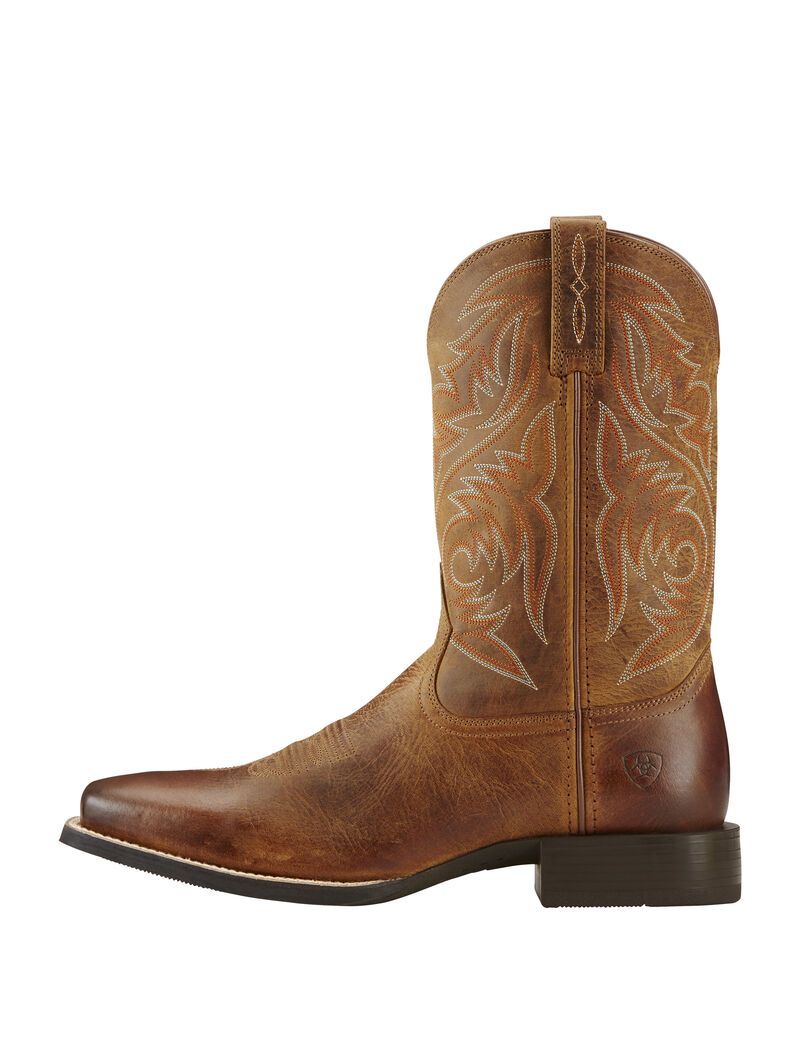 Ariat Sport Herdsman Western Boot Powder Brown | NSEKOH-150