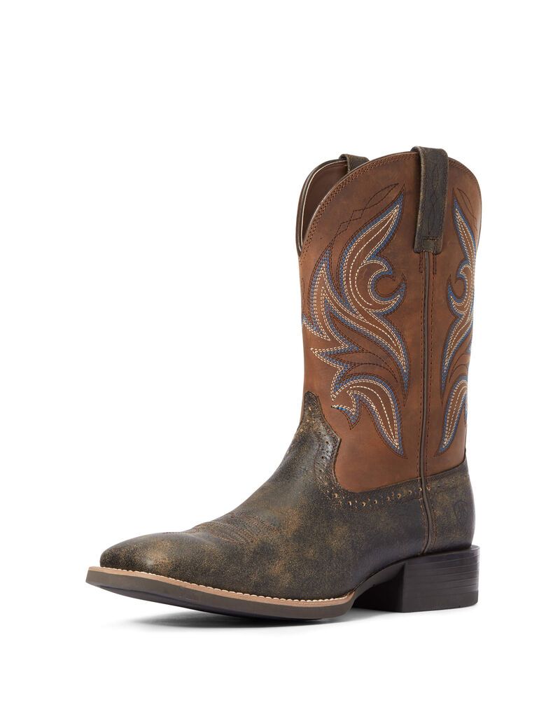 Ariat Sport Knockout Western Boot Brooklyn Brown | VPWTCX-247