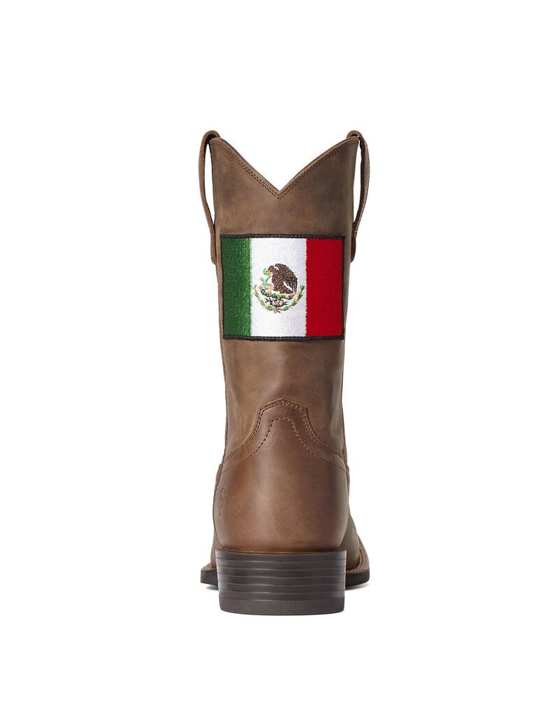 Ariat Sport Orgullo Mexicano II Western Boot Distressed Brown | JMLIVQ-609