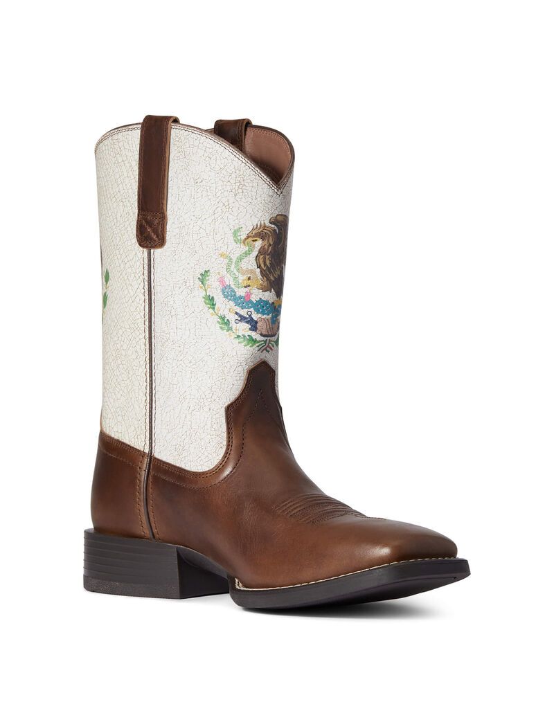 Ariat Sport Orgullo Mexicano Western Boot Chocolate | ZHQJSM-538