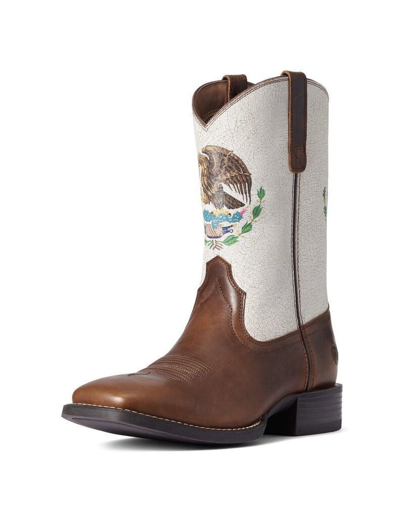 Ariat Sport Orgullo Mexicano Western Boot Chocolate | ZHQJSM-538