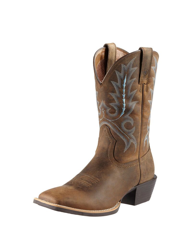 Ariat Sport Outfitter Western Boot Distressed Brown | NHDSUM-147