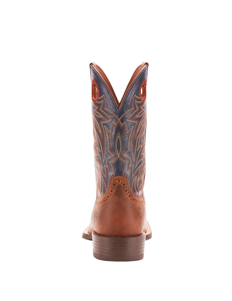 Ariat Sport Sidebet Western Boot Distressed Brown | RGUCZD-216