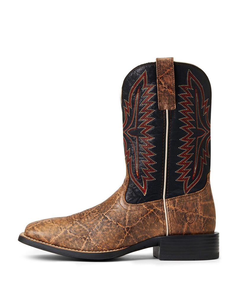 Ariat Sport Smokewagon Western Boot Grizzly Elephant Print | ADZWUX-127