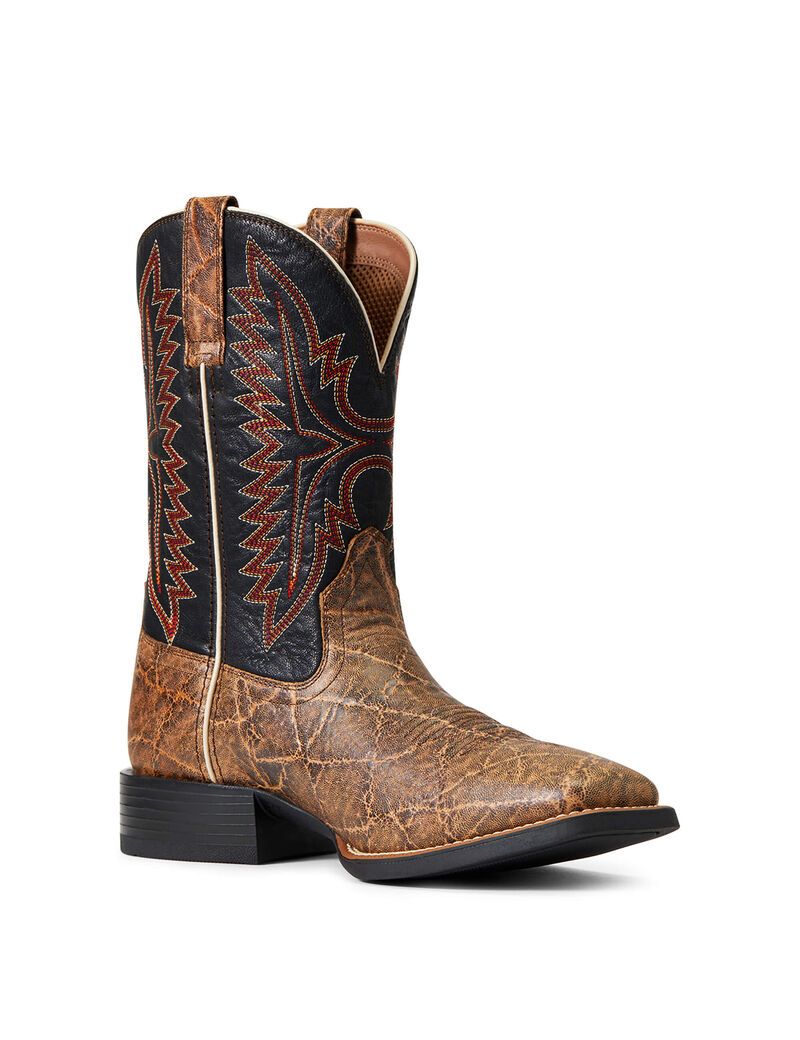 Ariat Sport Smokewagon Western Boot Grizzly Elephant Print | ADZWUX-127