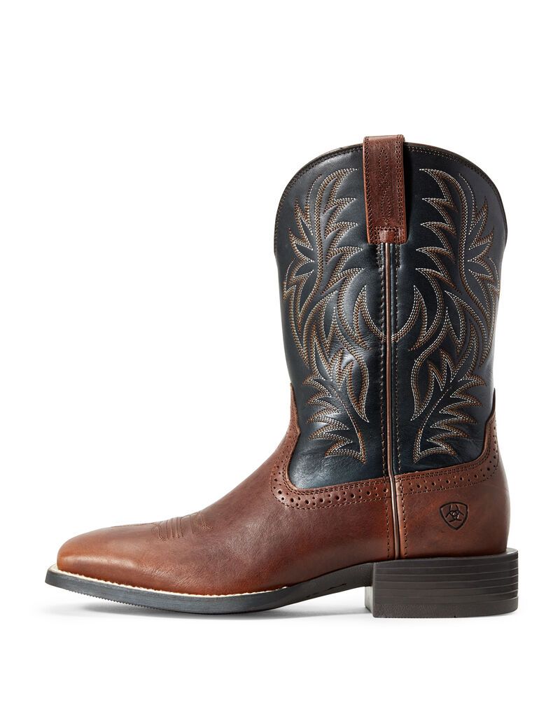 Ariat Sport Wide Square Toe Western Boot Cognac Candy | QTBYIJ-198