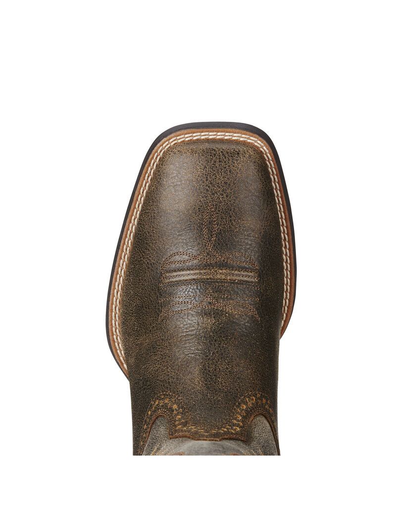 Ariat Sport Wide Square Toe Western Boot Brooklyn Brown | WHKLGJ-503