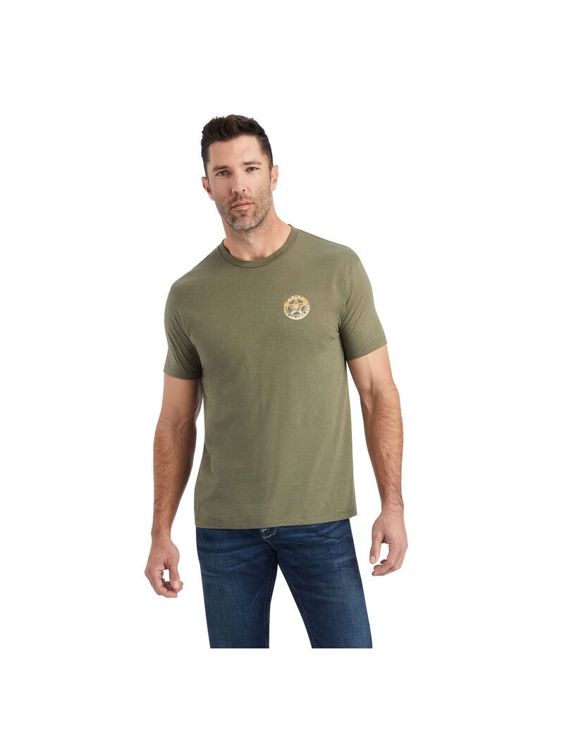 Ariat Star T-Shirt Military Heather | HSNEKI-461