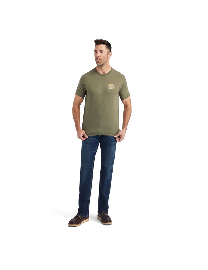 Ariat Star T-Shirt Military Heather | HSNEKI-461