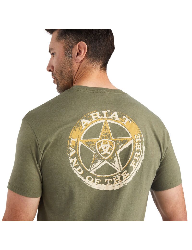 Ariat Star T-Shirt Military Heather | HSNEKI-461