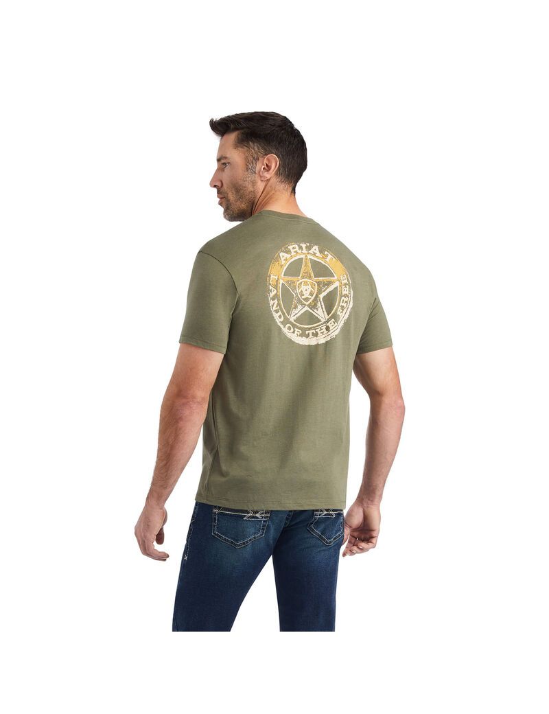 Ariat Star T-Shirt Military Heather | HSNEKI-461